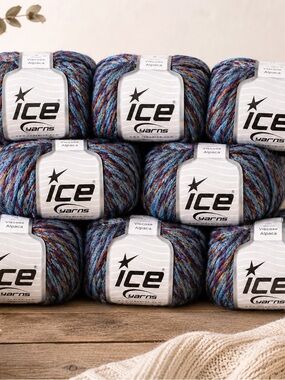 Ice Yarns Multicolor Blue-Brown Variegated Yarn